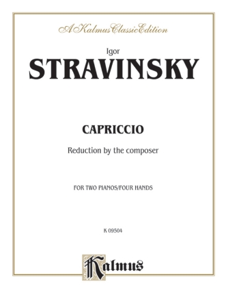 Stravinsky Capriccio  2P4H  Kalmus Classic Series