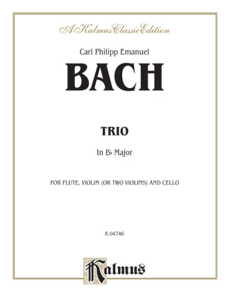 Bach Cpe Trio Fl/Vln & Bass  Kalmus Classic Series