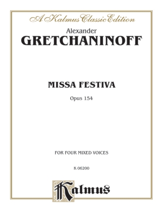 Missa festiva op.154  for mixed chorus and organ choral score
