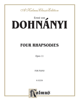 4 Rhapsodies op.11 for piano