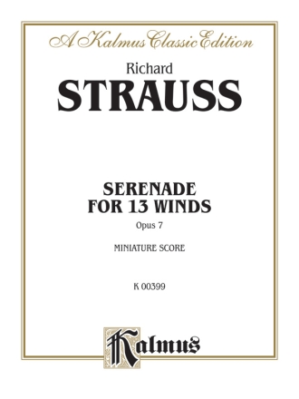 Strauss Serenade 13 Winds      M  Kalmus Classic Series