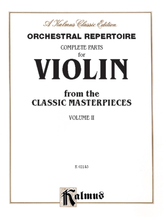 Violin Masterpieces Vol 2  Kalmus Classic Series