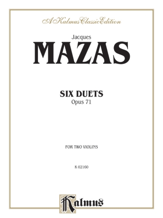 6 Duets op.71 for 2 violins score and parts