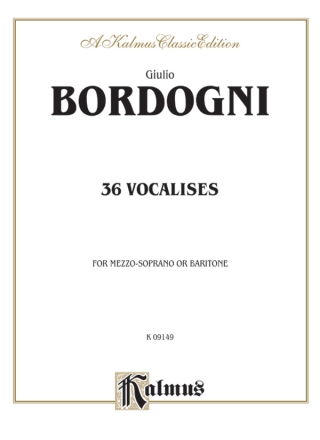 36 Vocalises for mezzo-soprano or baritone and piano