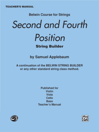 Applebaum, Samuel2nd & 4th Position Studies. Teachers man Violin teaching