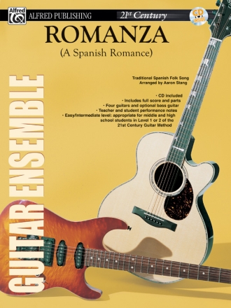 Romanza (+CD) for guitar ensemle score and parts