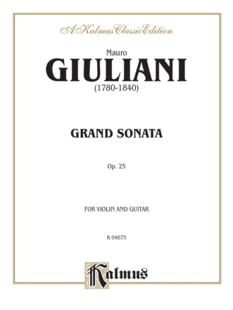 Giuliani Grand Sonata Vln/Gtr  Kalmus Classic Series