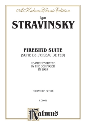 Stravinsky Firebird Suite      M  Kalmus Classic Series