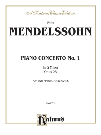 Concerto g minor no.1 op.25 for 2 pianos 4 hands score