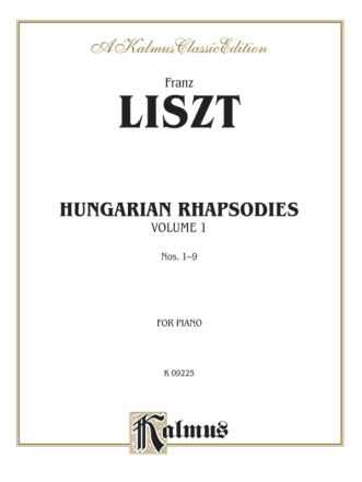 Liszt Hung Rhap Vol 1 #1-9 P/S  Kalmus Classic Series