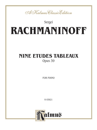 9 Etudes Tableaux op.39 for piano