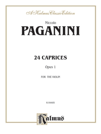 Paganini 24 Caprices, Op. 1    V  Kalmus Classic Series