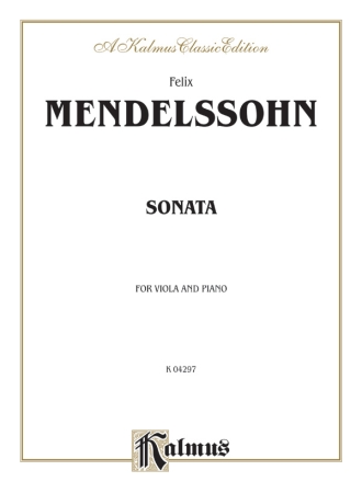 Mendelssohn Sonata Va.         V  Kalmus Classic Series