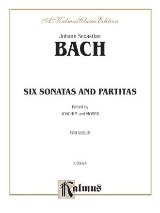 Bach 6 Sonatas & Partitas Vln  Kalmus Classic Series