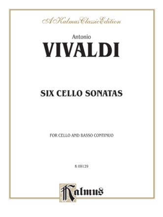 Vivaldi 6 Cello Sonatas  Clo  Kalmus Classic Series