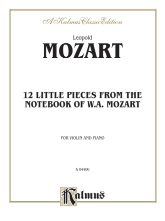 Mozart 12 Pcs Notebook/Vln & Pa  Kalmus Classic Series
