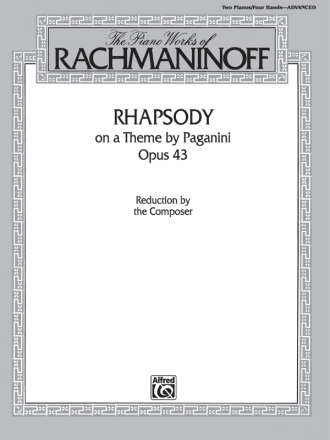 Rhapsody on a Theme by Paganini op.43 for piano and orchestra for 2 pianos 4 hands (score)