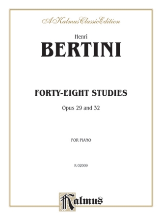Bertini 48 Studies, Opus 29 & 32  Kalmus Classic Series