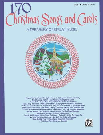 170 Christmas Songs and Carols: for piano (with lyrics/chords/guitar boxes) score