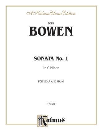 Sonata No.1 C minor (viola and piano)  Kalmus Classic Series