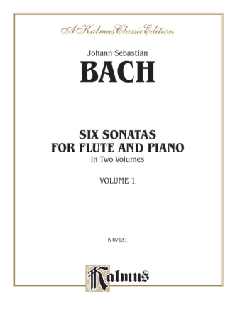 Bach 6 Sonatas V.1 Fl & Pa  Kalmus Classic Series