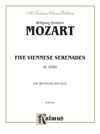 Mozart Viennese Strg. Trios    3  Kalmus Classic Series