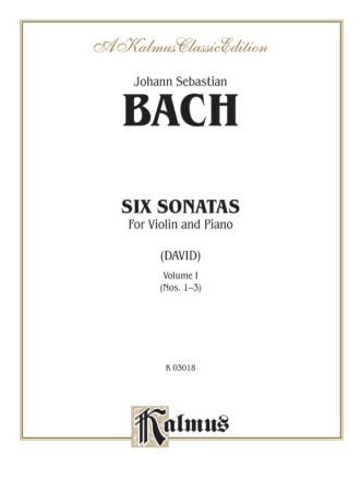 Bach 6 Sonatas Vol. 1  Kalmus Classic Series