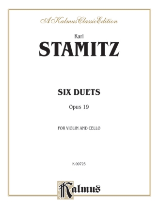 Stamitz  Six Duets Op 19  Vio/Ce  Kalmus Classic Series