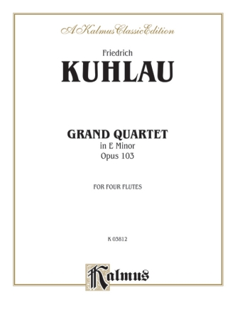 Grand Quartet in e Minor op.103 for 4 flutes score and parts