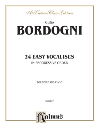 Bordogni 24 Easy Vocal. In Order  Kalmus Classic Series