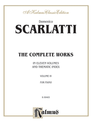 Scarlatti Complete Wks.V.4 P/S  Kalmus Classic Series
