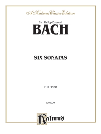 Bach 6 Sonatas P/S  (Cpe Bach)  Kalmus Classic Series