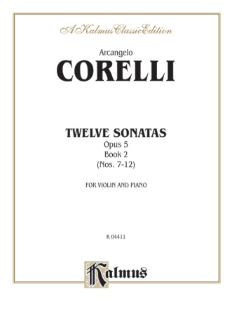 Corelli 12 Sonatas Op.5 Vol.2  V  Kalmus Classic Series