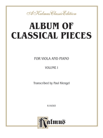 Klengel Viola And Piano Album 1  Kalmus Classic Series
