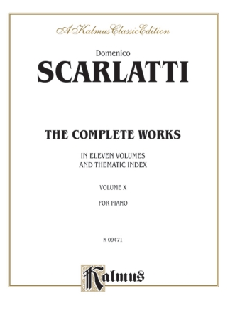 Scarlatti Complete Wks.V.10 P/S  Kalmus Classic Series