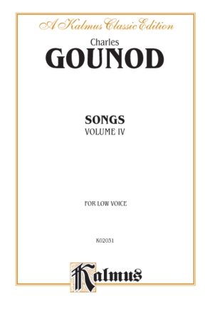 Gounod Songs V4 Low  Kalmus Classic Series