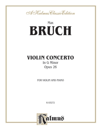 Violin Concerto in G Minor op.26 for violin and piano