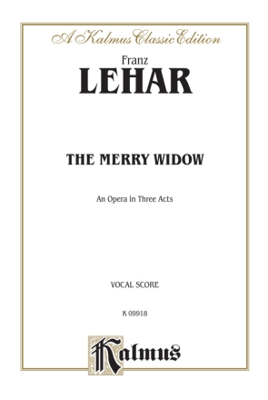 Lehar Merry Widow Vocal Score Kalmus Classic Series