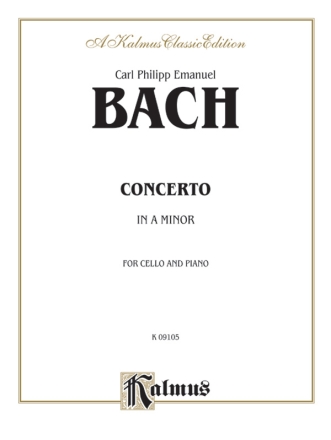 Bach Cello Concerto In A Minor C  Kalmus Classic Series