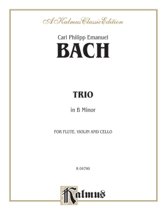 Trio in B Minor for flute, violin and violoncello score and parts