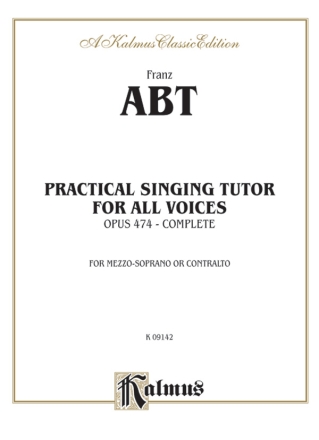 Abt Practice Sing. Tutor Op 474  Kalmus Classic Series