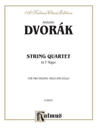 Dvorak F Min.Op.9,Str.4Tet  Kalmus Classic Series