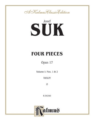 Suk 4 Pieces Op. 17 Vol. 1     V  Kalmus Classic Series