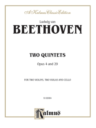 Beethoven Two Quintets  Kalmus Classic Series