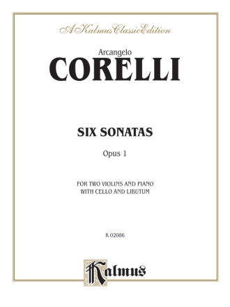 Corelli 6 Sonatas 2 Violins  Kalmus Classic Series