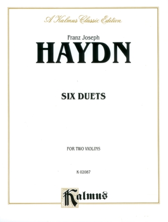 Haydn 6 Duets 2 Violins  Kalmus Classic Series