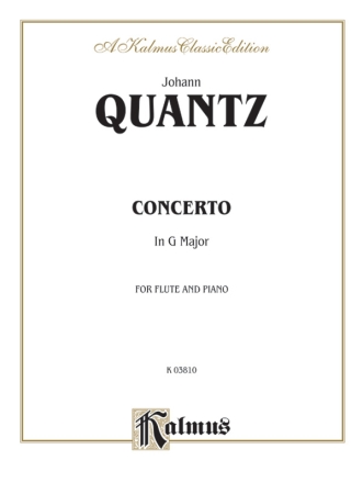 Quantz Flute Conc. G Major     F  Kalmus Classic Series