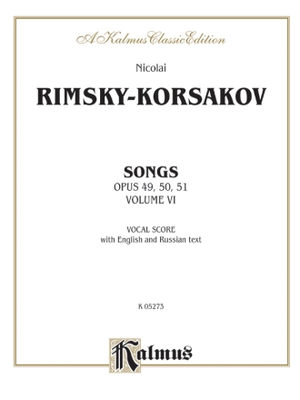 Songs vol.6 (op.49, 50, and 51) for voice and piano (en/kyr)