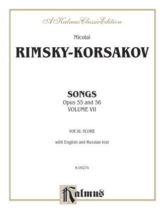 Songs op.55 and 56 vol.7 for voice and piano score (en/kyr)