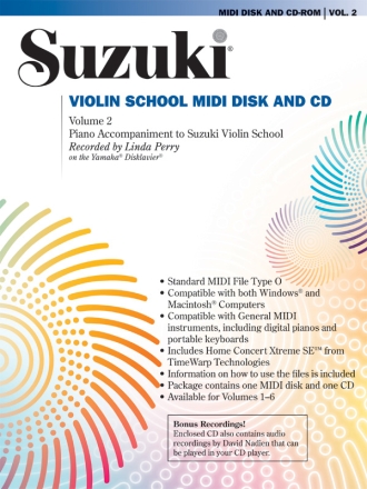 Suzuki Violin School vol.2 Midi-Disk + CD-ROM Piano Accompaniment